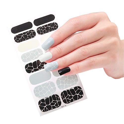 Nagellackaufkleber Nagelstreifen Nagellack Kunstaufkleber Wraps Für Frauen Mädchen Dekorationen Geburtstagsfeier Aufkleber Nägel von MEAKTSMI