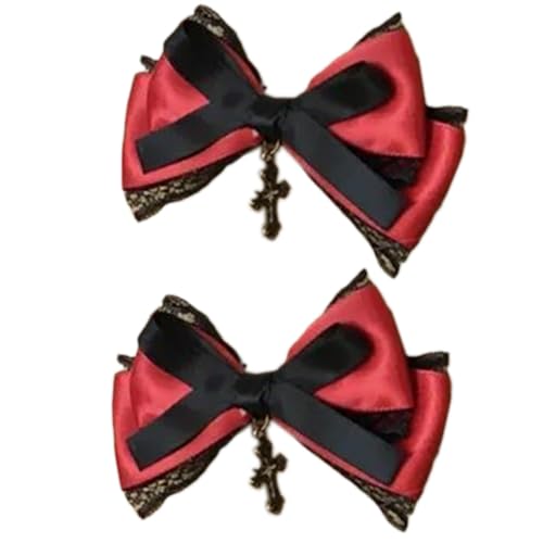 Punk Haarband Spitze Trim Band Quasten Bowknot Haar Clip Für Frauen Haar Geflecht Mädchen Party Barrettes Erwachsene Zubehör von MEAKTSMI