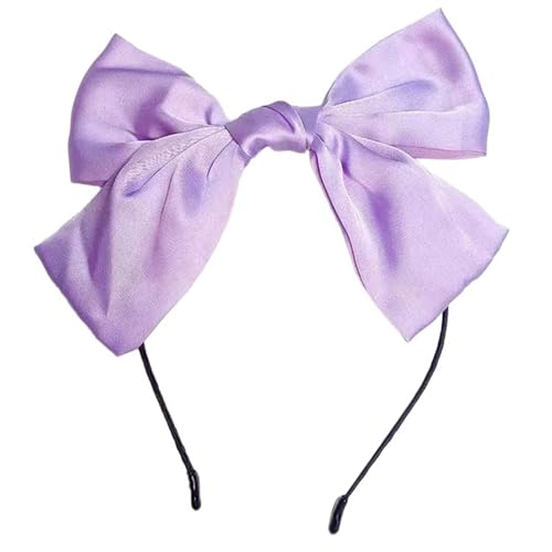 Punk Übergroße Haare Reifen Vintage Haarband Für Rockkonzerte Bögen Dunkler Bogenknoten Kopfstück Unisex Wear von MEAKTSMI