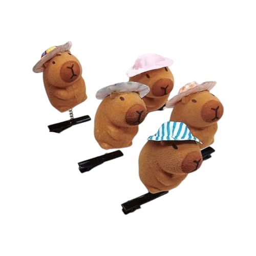 MEAKTSMI Set Mit 5 Modischen Haarschmuck 3D Capybaras Haarnadeln Hübsche Tierhaarspange Weich Geeignet Für Den Täglichen Gebrauch Und Partys von MEAKTSMI
