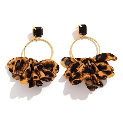 Stilvolle Leoparden Stoffohrringe Für Frauen Übertrieben Geometrische Kreisförmige Anhänger Dangle Ohrringe Schmuck Für Den Täglichen Abnutzen Stilvolle Leoparden Stoffohrringe Für Frauen Übertrieben Geometrische Kreisförmige Anhänger Dangle Ohrringe Schmuck Für Den Täglichen Abnutzen von MEAKTSMI