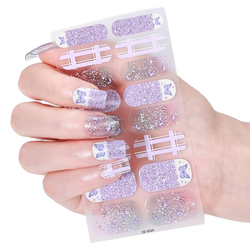 Wasserdichter Nagelaufkleber Schmetterlings Nagellack Aufkleber Selbstklebende Gele Nagelstreifen Mit Nagelfeile Nageldekorationen von MEAKTSMI