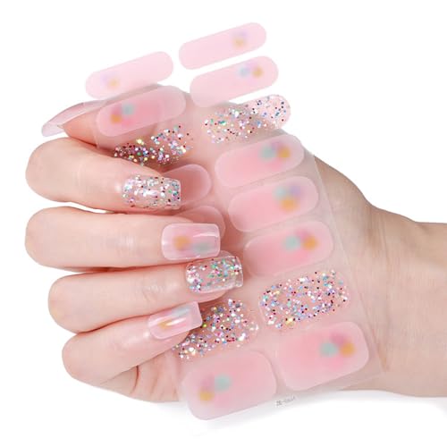 Weihnachts Nagellackstreifen Maniküre Aufkleber Vollständige Nagelfolien Gel Nagelstreifen Nagelkunstaufkleber Nagellackfolien von MEAKTSMI