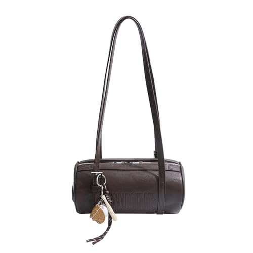 Zylinderförmige Umhängetasche Für Frauen 2025 Modische Achselhöhlenbeutel PU Leder Crossbody Tasche Abend Handtasche von MEAKTSMI
