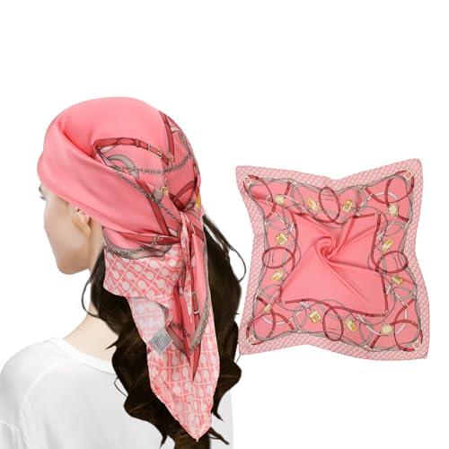 MEANBEAUTY Pañuelo Cuadrado de Satén Para Mujer 70 x 70 cm Pañuelos de Seda Multifunción Bandana -Blumen-10 von MEANBEAUTY