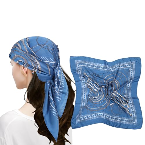 MEANBEAUTY Pañuelo Cuadrado de Satén Para Mujer 70 x 70 cm Pañuelos de Seda Multifunción Bandana -Blumen 15 von MEANBEAUTY
