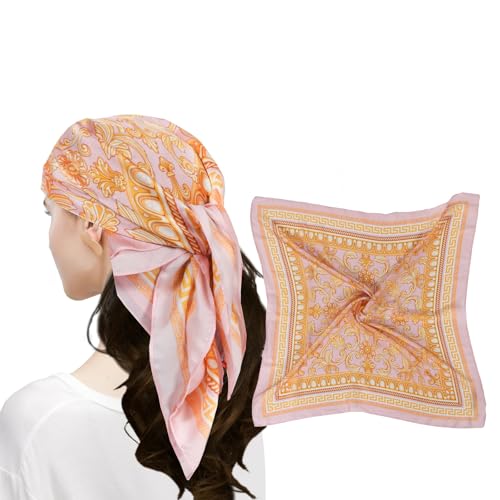 MEANBEAUTY Pañuelo Cuadrado de Satén Para Mujer 70 x 70 cm Pañuelos de Seda Multifunción Bandana -Blumen 16 von MEANBEAUTY
