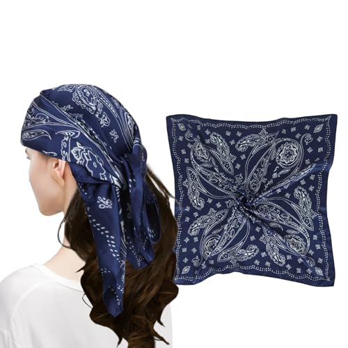 MEANBEAUTY Pañuelo Cuadrado de Satén Para Mujer 70 x 70 cm Pañuelos de Seda Multifunción Bandana -Blumen 21 von MEANBEAUTY