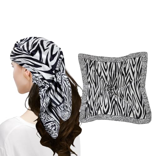 MEANBEAUTY Pañuelo Cuadrado de Satén Para Mujer 70 x 70 cm Pañuelos de Seda Multifunción Bandana -Blumen 23 von MEANBEAUTY