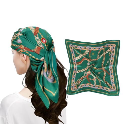MEANBEAUTY Pañuelo Cuadrado de Satén Para Mujer 70 x 70 cm Pañuelos de Seda Multifunción Bandana -Blumen-5 von MEANBEAUTY