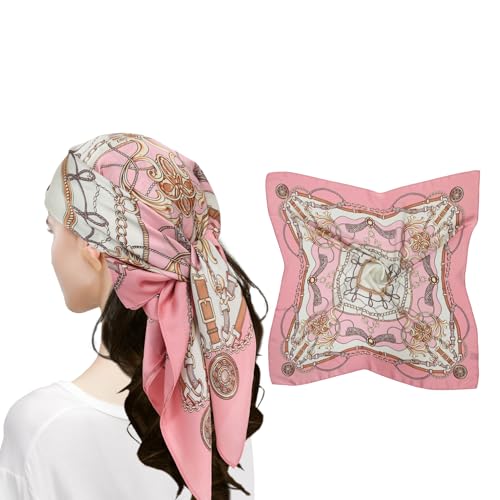 MEANBEAUTY Pañuelo Cuadrado de Satén Para Mujer 70 x 70 cm Pañuelos de Seda Multifunción Bandana -Blumen-8 von MEANBEAUTY