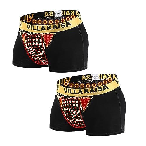 2er-Pack Männer Physiologische Gesundheit Unterwäsche Magnetische Therapie Vergrößerung Boxershorts mit 39 Energie-Magneten Freisetzung von Negativen Ionen(XL) von MECKOZ