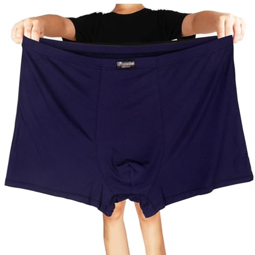3er Pack Männer Big & Tall 2XL-13XL Unterwäsche Boxershorts Bamboo Soft Breathable Giant Oversized Underwear Trunks (Unterhosen In Übergröße) (Color : Blue, Size : 11XL) von MECKOZ