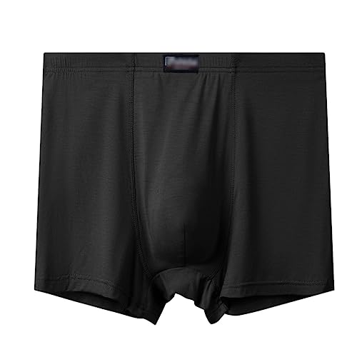 Herren Plus Größe 3XL-13XL Boxershorts Mid-Rise Langes Bein Big Crotch Unterwäsche Speziell für Große & Große Menschen 3er-Pack (Color : Black, Size : 4XL) von MECKOZ