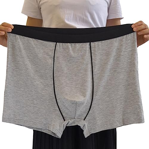 MECKOZ Herren 3D U Convex Pouch Boxershorts Große und Große Atmungsaktive Bambus-Unterwäsche Übergröße 7XL-9XL Trunk Unterwäsche 3er Pack(Gris,9XL) von MECKOZ