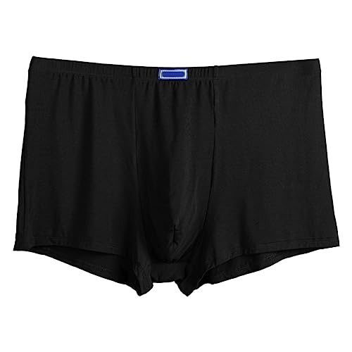 MECKOZ Herren Boxershorts in Übergröße 4XL-9XL Weiche, Bequeme Bambus-Unterwäsche Unterhosen für Große und Große Menschen 2 Packungen (Color : Black, Size : 8XL) von MECKOZ