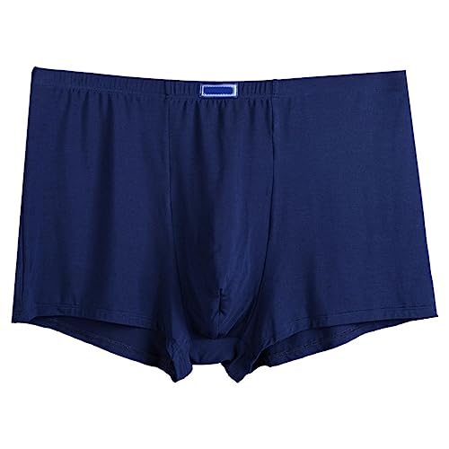 MECKOZ Herren Boxershorts in Übergröße 4XL-9XL Weiche, Bequeme Bambus-Unterwäsche Unterhosen für Große und Große Menschen 2 Packungen (Color : Blue 1, Size : 8XL) von MECKOZ