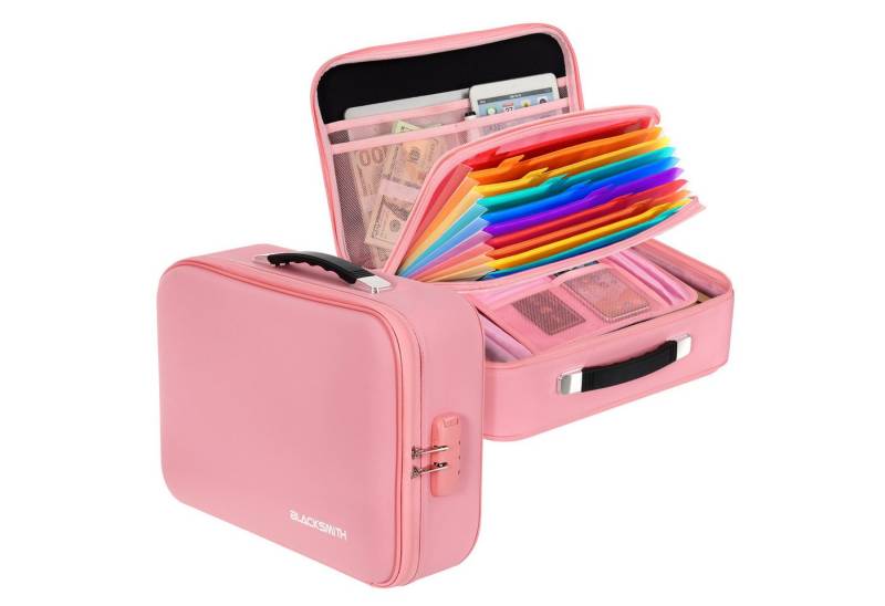 MECO Dokumententasche (Feuerfeste und Wasserabweisende), Dokumentenbox mit Zahlenschloss und Mehrfach-Organizer von MECO