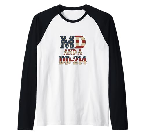 Herren MD und A DD-214 Raglan von MEDALS OF AMERICA EST. 1976