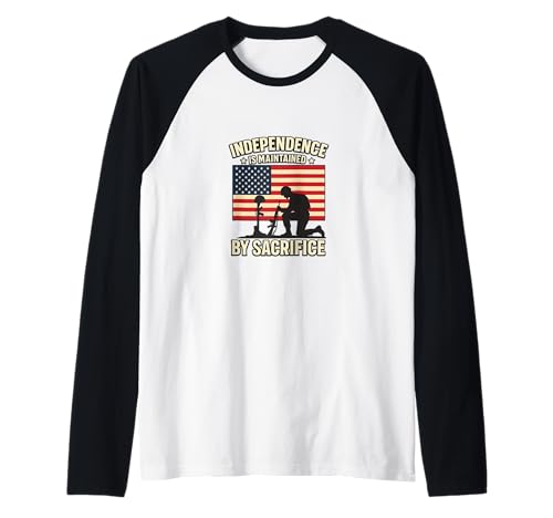 Herren Unabhängigkeit wird durch Opfer erhalten Raglan Herren Unabhängigkeit wird durch Opfer erhalten Raglan von MEDALS OF AMERICA EST. 1976