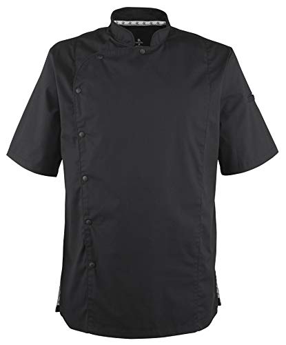MEDANTA 8009 Unisex Kochjacke Herren und Damen kurzarm Chef Jacket Berufsbekleidung Gastronomie Schwarz von MEDANTA