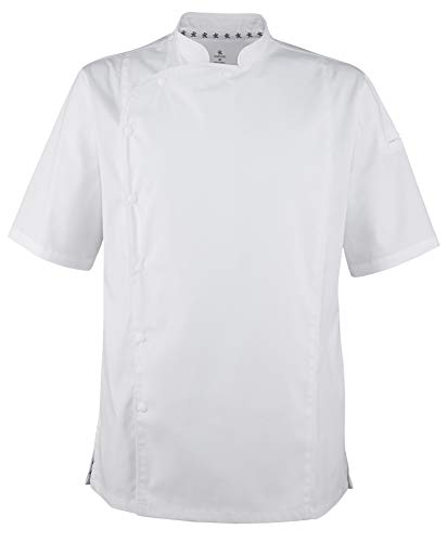 MEDANTA 8009 Unisex Kochjacke Herren und Damen kurzarm Chef Jacket Berufsbekleidung Gastronomie Weiß von MEDANTA