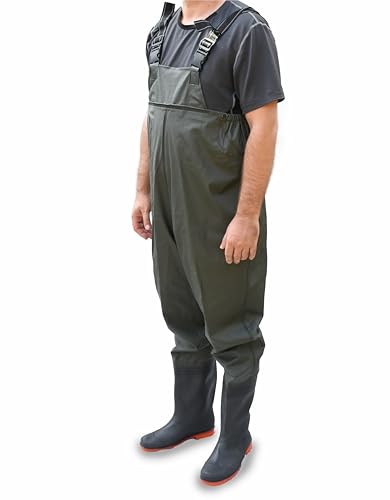 Medas Wathose Watstiefel Anglerstiefel Hüftstiefel Fischerstiefel Schwarz (Grün, EU Schuhgrößensystem, Erwachsene, Herren, Numerisch, M, 42) von MEDAS PRO