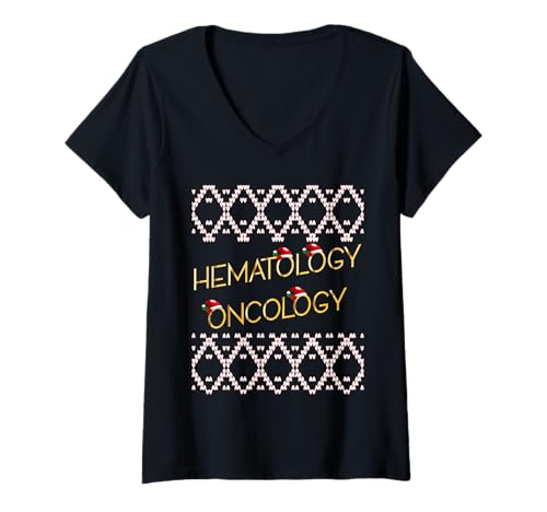 Damen Weihnachten Krankenhaus Krankenpflege Hämatologie Onkologie T-Shirt mit V-Ausschnitt Damen Weihnachten Krankenhaus Krankenpflege Hämatologie Onkologie T-Shirt mit V-Ausschnitt von MEDICAL HEALTHCARE CLINICAL HEMATOLOGY