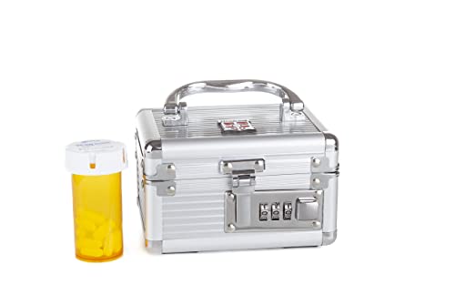 MEDICINE RX SAFE Medikamenten-Tragetasche – Mini_Silver von MEDICINE RX SAFE