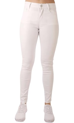 MEDIFASHION 24 Damen Jeanshose Weiß – Hohe Taille – Medizinische Arbeitshose Pflege – Stretch & Bequem – Berufsbekleidung für Klinik & Pflege (DE/NL/SE/PL, Numerisch, 36, Regular, Regular, weiß2) von MEDIFASHION 24