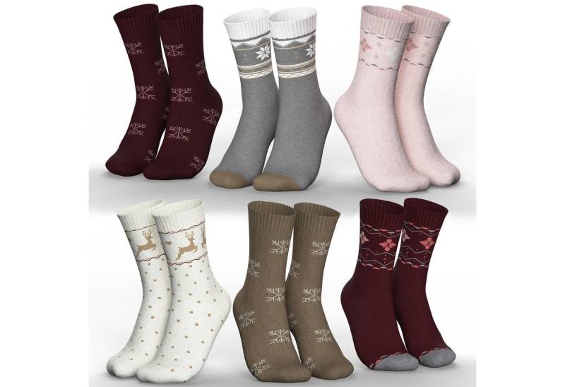 MEDOLY Thermosocken Damen Wintersocken mit 85% Baumwolle (6er Pack) Vollfrottee für extra Wärme von MEDOLY