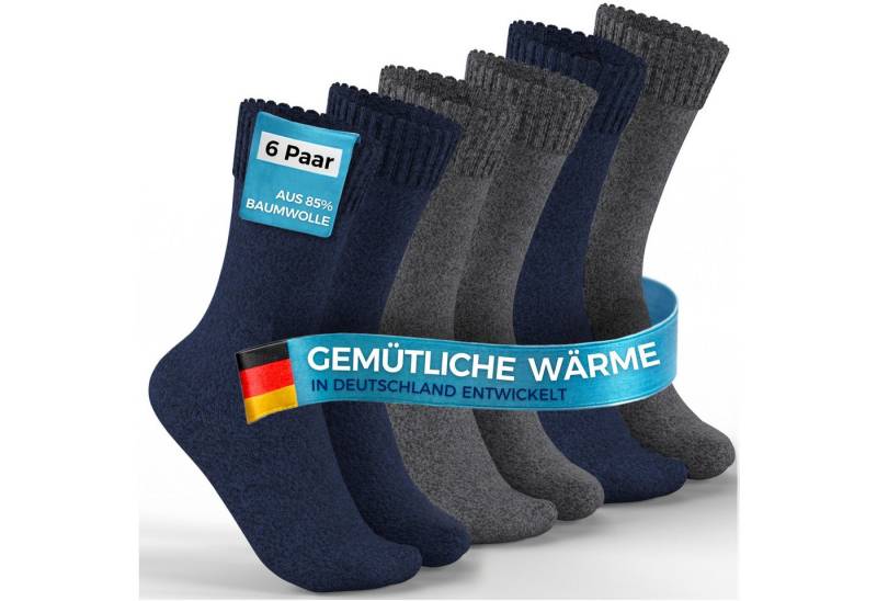 MEDOLY Thermosocken Wintersocken mit 85% Baumwolle (6er-Pack) Vollfrottee für extra Wärme von MEDOLY