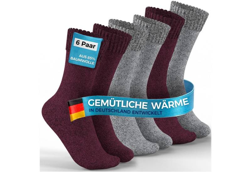 MEDOLY Thermosocken Wintersocken mit 85% Baumwolle (6er-Pack) Vollfrottee für extra Wärme von MEDOLY