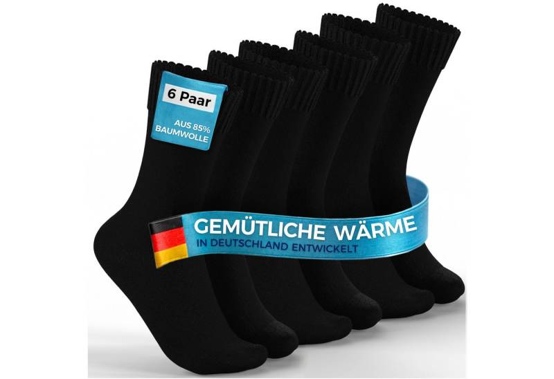 MEDOLY Thermosocken Wintersocken mit 85% Baumwolle (6er-Pack) Vollfrottee für extra Wärme von MEDOLY