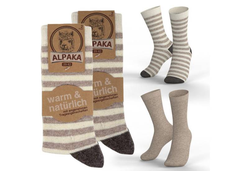 MEDOLY Thermosocken mit Alpaka- & Schafwolle (4 Paar) Wintersocken warme Wollsocken von MEDOLY