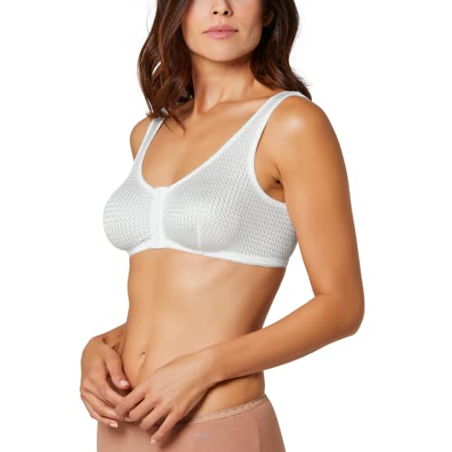Medosan Soft-BH | Größe 105 | weiß | Relax-BH ohne Bügel | Schlaf-BH | Entlastungs-BH | mit Frontverschluss von MEDOSAN
