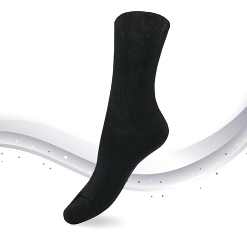 MEDSILVER MEDICUS - Diabetikersocken antibakteriell (DE/NL/SE/PL, Numerisch, 39, 42, Regular, Regular, Schwarz) von MEDSILVER