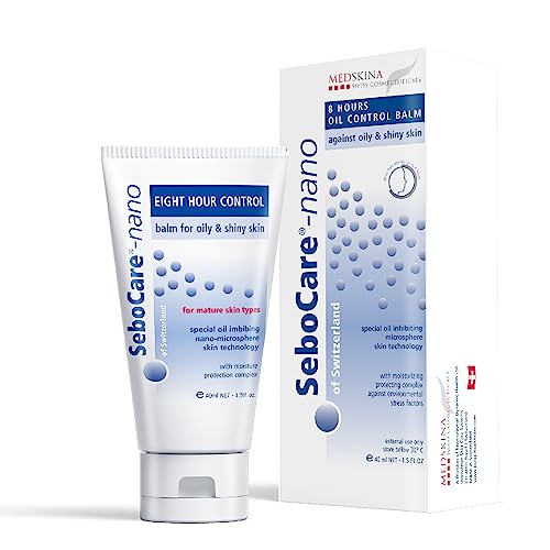 Medskina SeboCare®-nano Creme Matt & Anti Mitesser - Sofortige 8-Stunden-Schutz Glanzkontrolle - Matt Gesichtscreme gegen Unreine & Fettige Haut | für Frauen & Männer, Reife Hautpflege 40ml von MEDSKINA SWISS COSMECEUTICALS