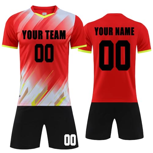 MEDUOLA Individuell gestaltbare Fußballtrikots oder -Sets, personalisierte Fußballtrikots für Erwachsene und Kinder, Customisation Geschenke (Rosa 926) von MEDUOLA