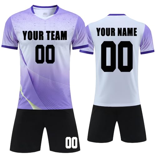 MEDUOLA Individuell gestaltbare Fußballtrikots oder -Sets, personalisierte Fußballtrikots für Erwachsene und Kinder, Customisation Geschenke (Weiß 925) von MEDUOLA