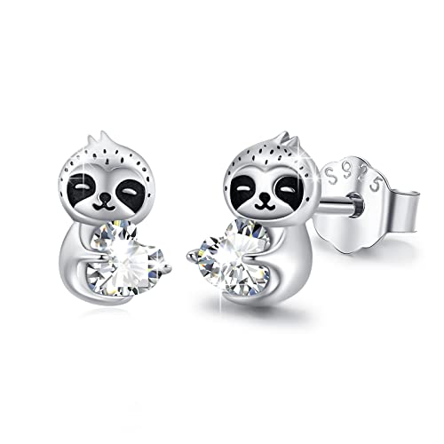 Faultier Ohrstecker Mädchen 925 Sterling Silber Faultier Ohrringe mit Weiß Herz Zirkonia Ohrringe Tier Ohrstecker Schmuck Faultier Geschenke für Mädchen Frauen Kinder Tochter Freundin Mutter Faultier Ohrstecker Mädchen 925 Sterling Silber Faultier Ohrringe mit Weiß Herz Zirkonia Ohrringe Tier Ohrstecker Schmuck Faultier Geschenke für Mädchen Frauen Kinder Tochter Freundin Mutter von MEDWISE