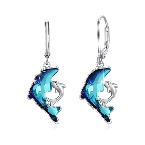 MEDWISE Delfin Ohrringe 925 Sterling Silber Delfine Kristall Ohrringe Hängend Damen Ohrringe Kristall Ohrhänger Hypoallergen Schmuck für Mädchen Ehefrau Freundin Tochter Mama Geburtstagsgeschenk MEDWISE Delfin Ohrringe 925 Sterling Silber Delfine Kristall Ohrringe Hängend Damen Ohrringe Kristall Ohrhänger Hypoallergen Schmuck für Mädchen Ehefrau Freundin Tochter Mama Geburtstagsgeschenk von MEDWISE