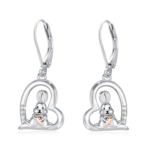 MEDWISE Kaninchen Ohrringe 925 Sterling Silber Herz Hängend Hase Tropfen Ohrringe Hase Schmuck Geschenk Hypoallergener für Mädchen Ehefrau Mutter Frauen Kinder Ostern Geschenke MEDWISE Kaninchen Ohrringe 925 Sterling Silber Herz Hängend Hase Tropfen Ohrringe Hase Schmuck Geschenk Hypoallergener für Mädchen Ehefrau Mutter Frauen Kinder Ostern Geschenke von MEDWISE