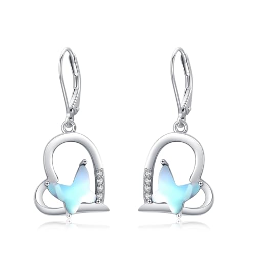 MEDWISE Schmetterling Ohrringe Mädchen 925 Sterling Silber Herz Ohrringe Hängend Tropfen Ohrringe Mondstein Ohrringe Hypoallergener Schmetterling Schmuck für Damen Frauen Kinder Tochter Freundin MEDWISE Schmetterling Ohrringe Mädchen 925 Sterling Silber Herz Ohrringe Hängend Tropfen Ohrringe Mondstein Ohrringe Hypoallergener Schmetterling Schmuck für Damen Frauen Kinder Tochter Freundin von MEDWISE
