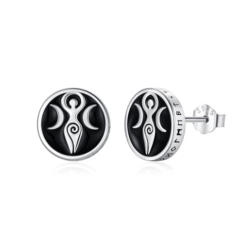 MEDWISE Wikinger Ohrstecker Symbol 925 Sterling Silber Klassische Ohrringe Kleine Ohrringe Hypoallergen Geschenke Wikinger Schmuck für Unisex Herren Damen Jungen Sohn von MEDWISE