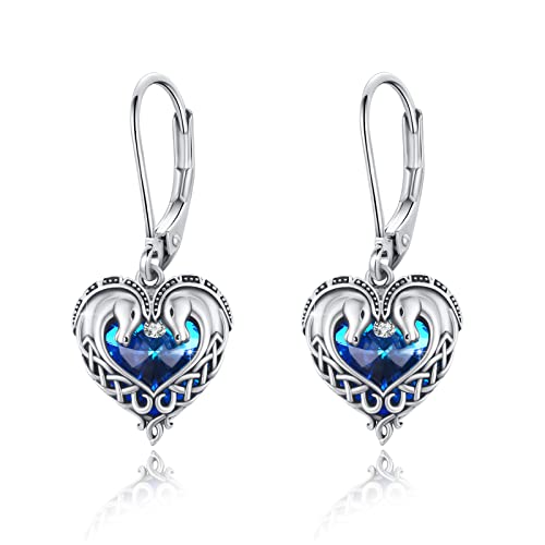 Pferd Ohrringe 925 Sterling Silber Pferd Herz Ohrringe Pferd Hängend Kristall Ohrhänger Keltischer Knoten Tier Ohrringe Pferd Schmuck für Damen Mädchen Frauen Ehefrau Mama Muttertagsgeschenk Pferd Ohrringe 925 Sterling Silber Pferd Herz Ohrringe Pferd Hängend Kristall Ohrhänger Keltischer Knoten Tier Ohrringe Pferd Schmuck für Damen Mädchen Frauen Ehefrau Mama Muttertagsgeschenk von MEDWISE