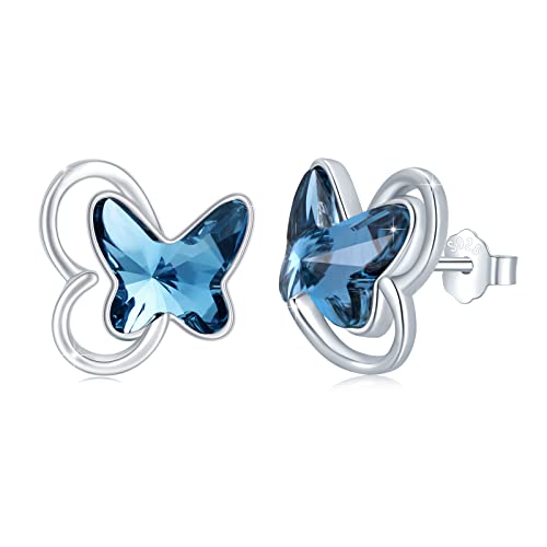 Schmetterling Ohrringe Mädchen 925 Sterling Silber Schmetterling Ohrstecker Tiere Ohrstecker Schmetterling Schmuck für Mädchen Kinder Tochter Damen von MEDWISE