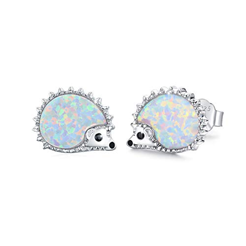 Igel Ohrringe für Mädchen, 925 Sterling Silber Opal Igel Ohrstecker, niedliche Tier Ohrringe Igel Schmuck Muttertagsgeschenk Geschenk Hypoallergen für Mutter Mama Ehefrau Frauen Kinder Tochter von MEDWISE