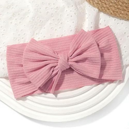 1 Stücke Neugeborenen Baby Stirnband Für Mädchen Elastische Stricken Kinder Turban Baby Bögen Weiche Nylon Kinder Kopfbedeckung Haarschmuck 48 Farben Dekorieren von MEEDY