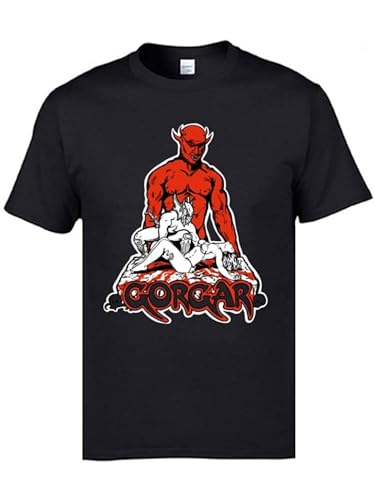 MEELOVE 666 Demon Satan Villain Table Game Tshirts Pinball s Gorgar Video Game Tshirts Cotton Tops & Tees Ostern Day Men Funny Black L von MEELOVE